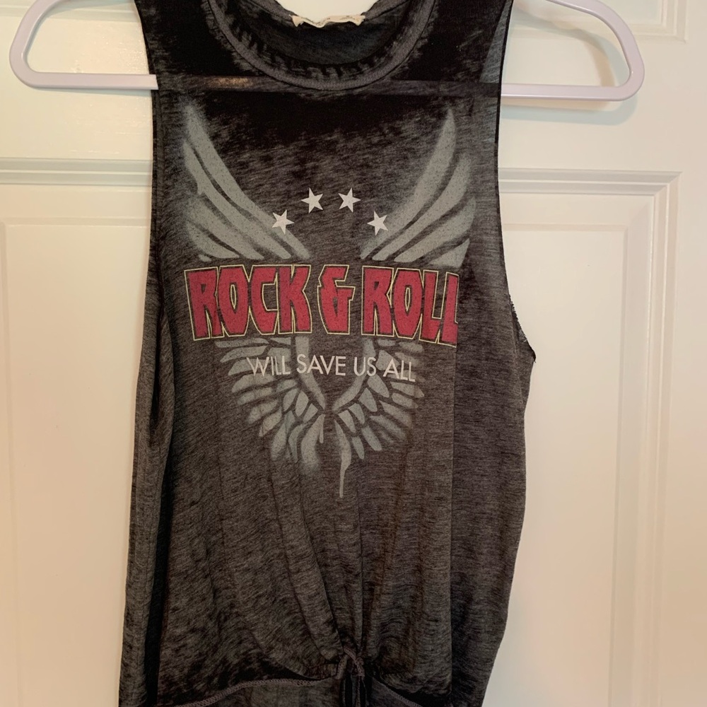 Hollister Black Graphic Tee with Branded Neck Label